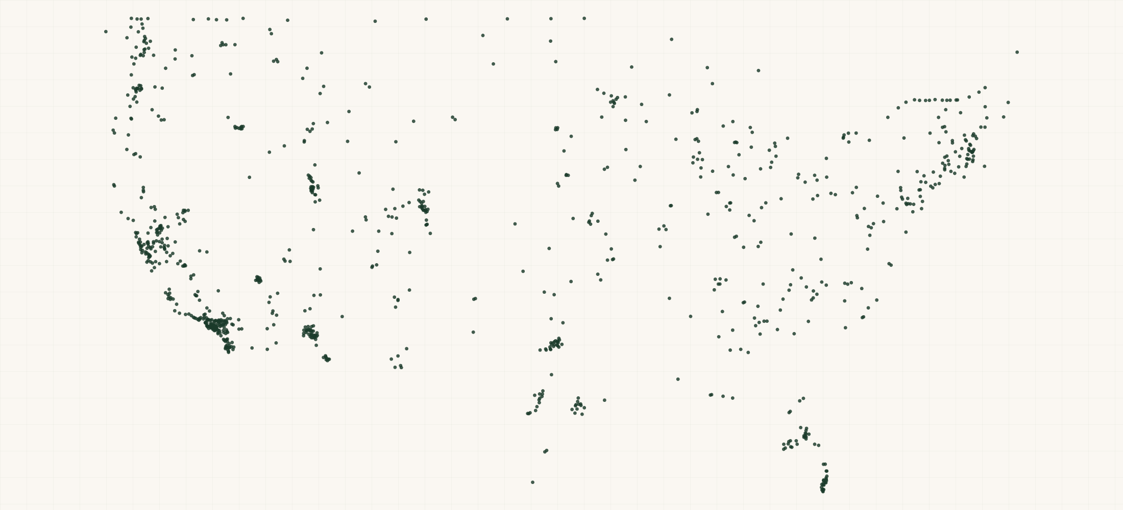 Map of where the Fasthouse Retailers are