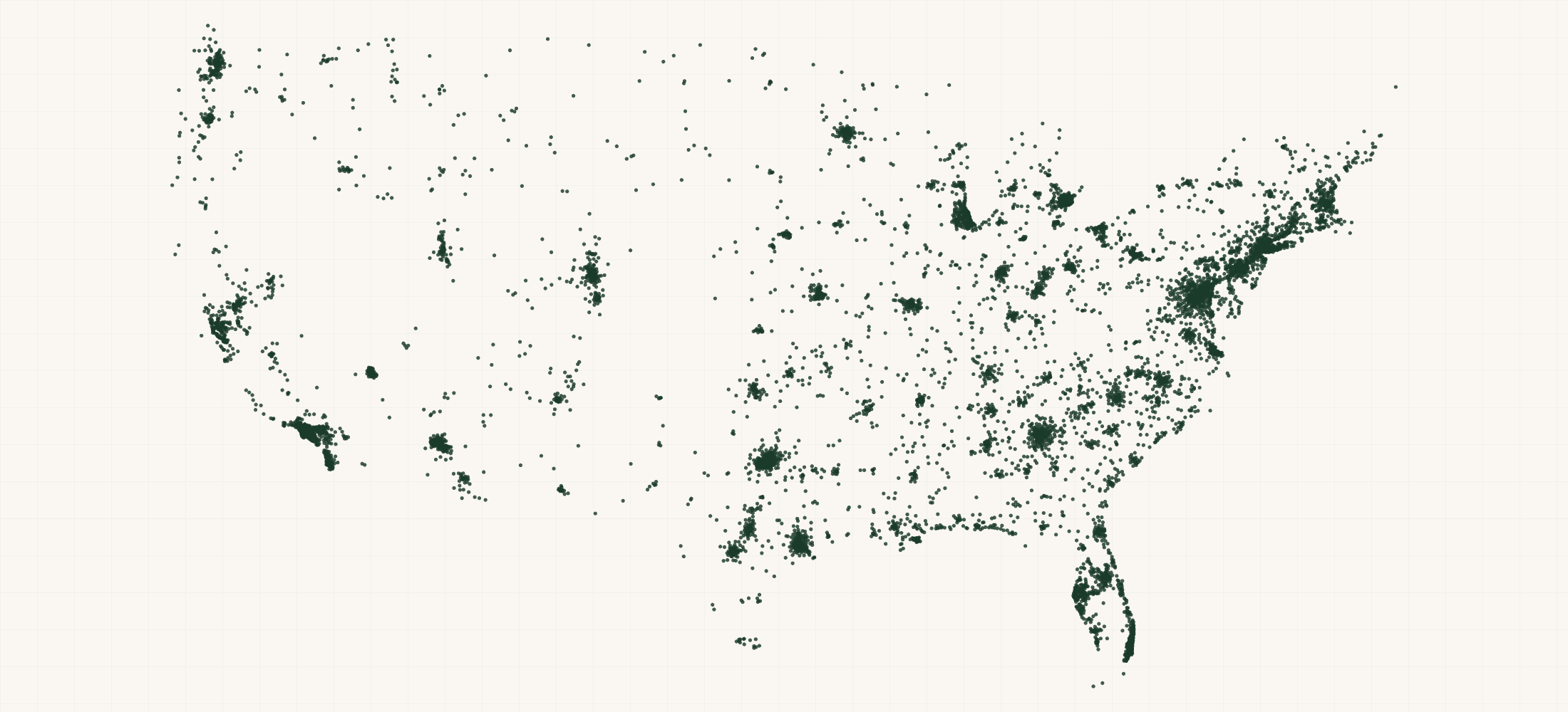 Map of where the Federal Contractors — Administrative Management and General Management Consulting Services (NAICS 541611) are