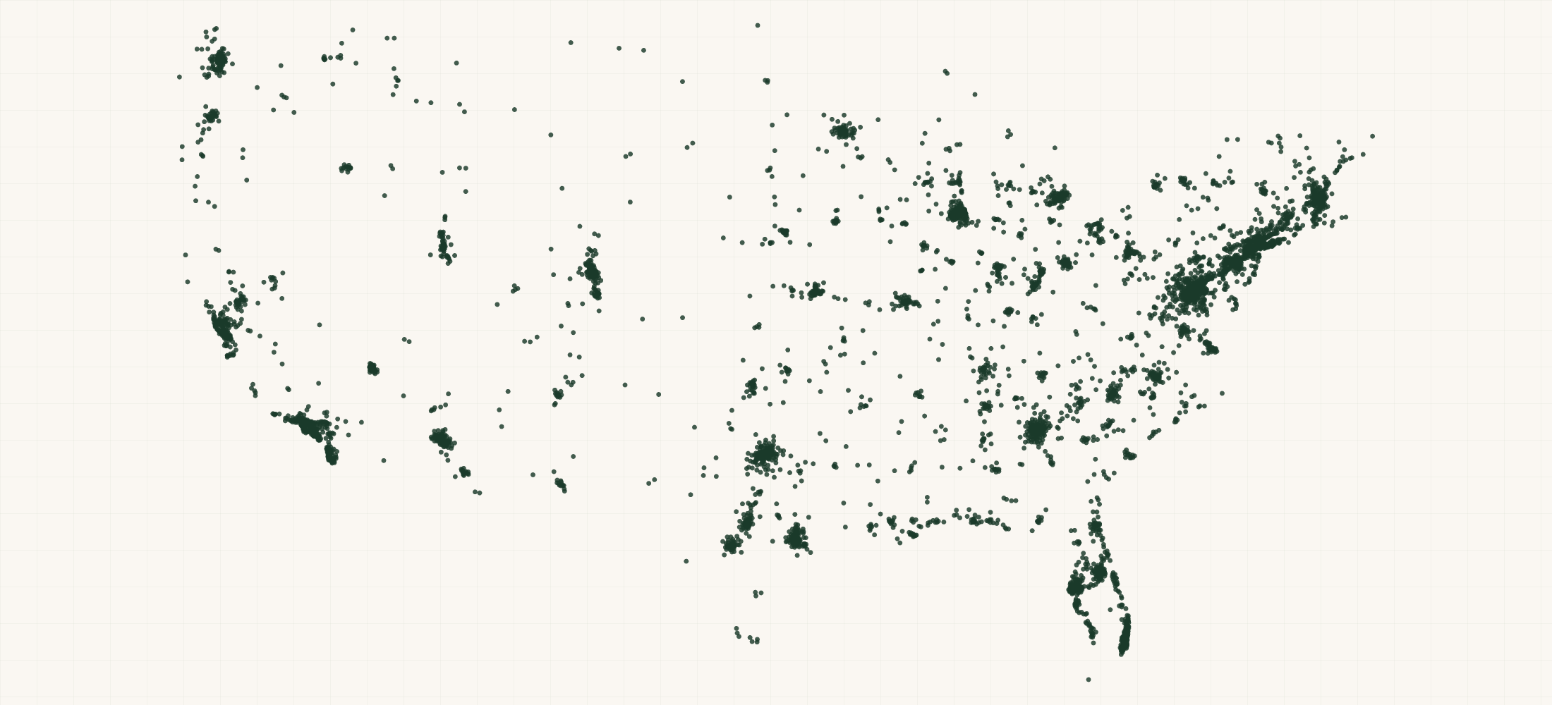 Map of where the Federal Contractors — Custom Computer Programming Services (NAICS 541511) are