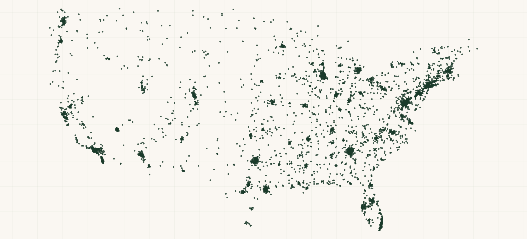 Map of where the Federal Contractors — Educational Support Services (NAICS 611710) are