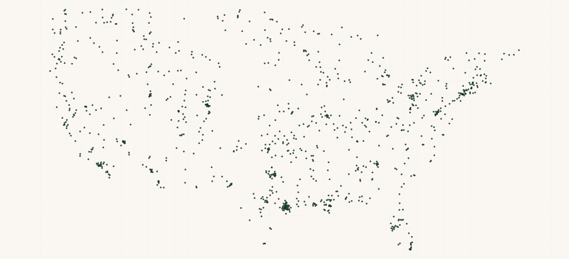 Map of where the Federal Contractors — Mining, Quarrying, and Oil and Gas Extraction (NAICS 21) are