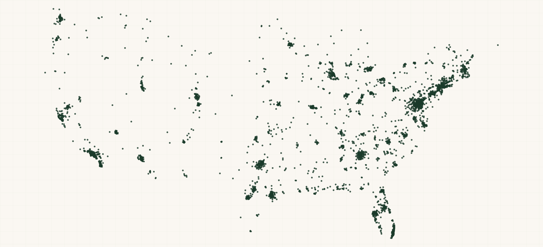Map of where the Federal Contractors — Other Computer Related Services (NAICS 541519) are