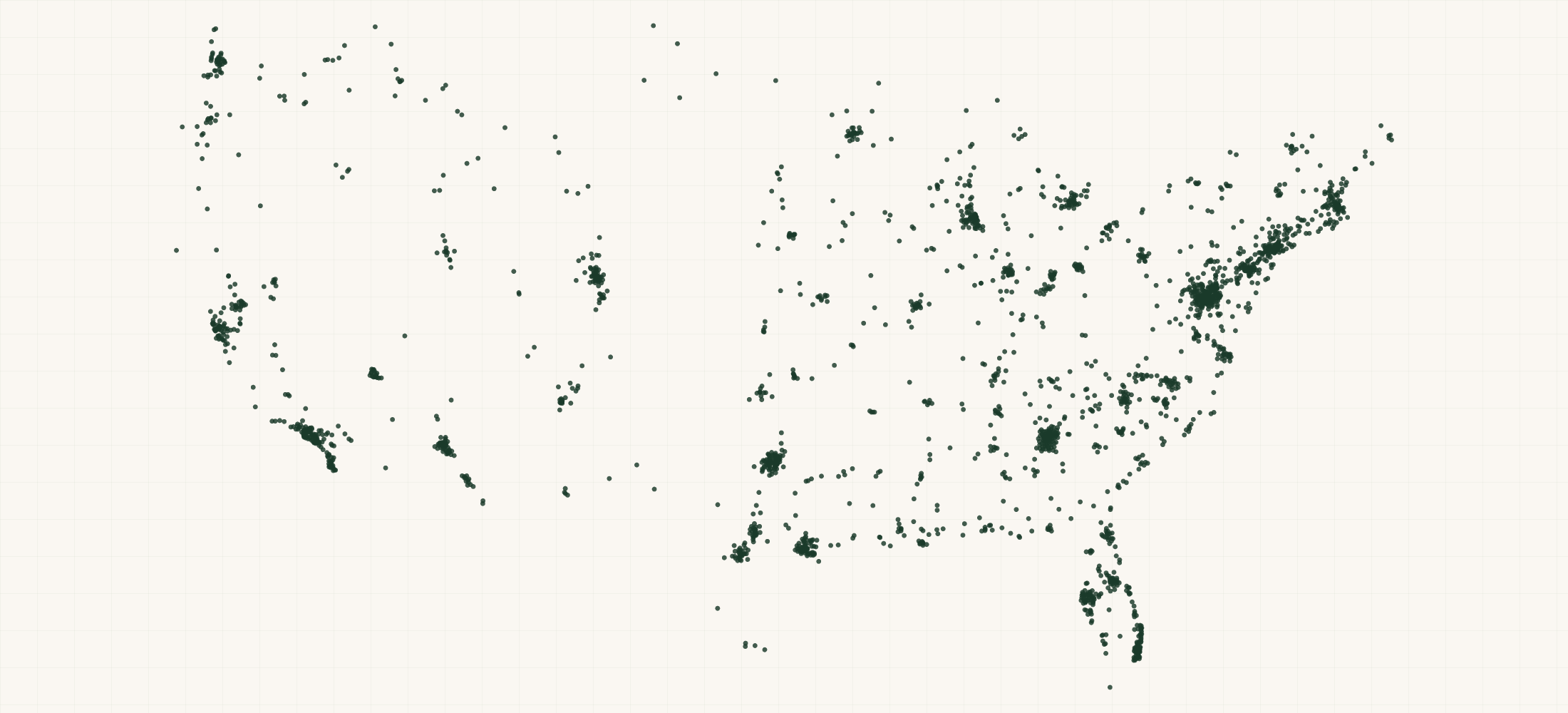 Map of where the Federal Contractors — Other Management Consulting Services (NAICS 541618) are