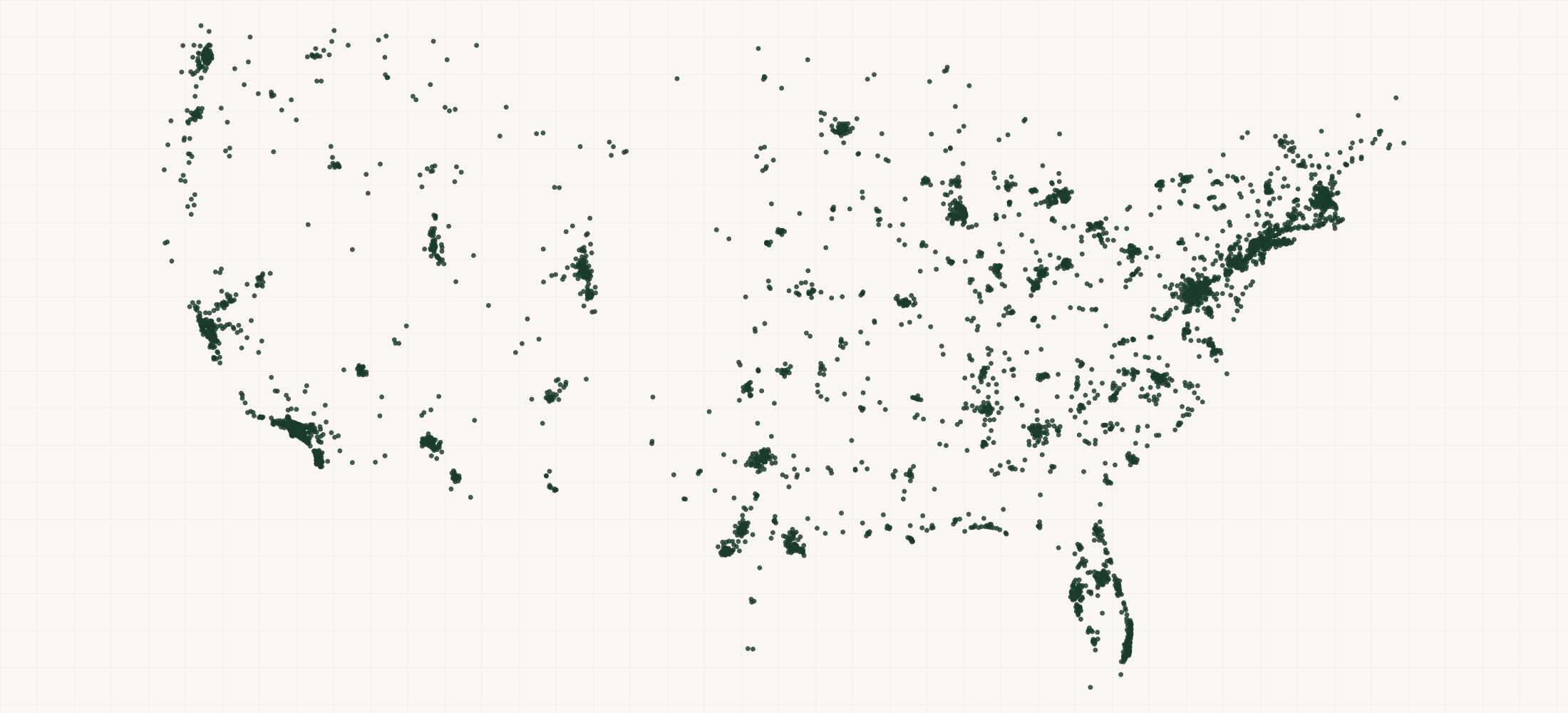Map of where the Federal Contractors — Research and Development in the Physical, Engineering, and Life Sciences (except Nanotechnology and Biotechnology) (NAICS 541715) are