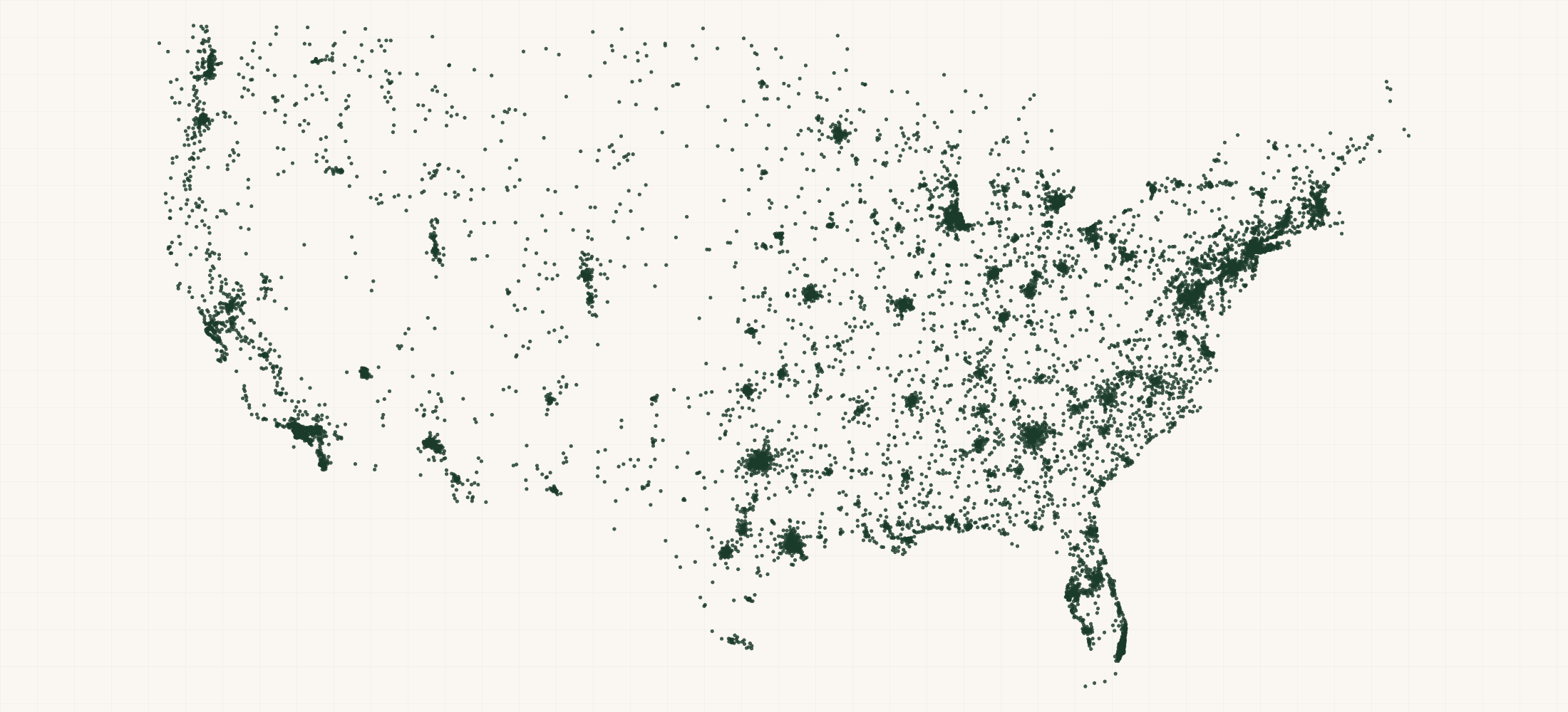 Map of where the Federal Contractors — Transportation and Warehousing (NAICS 48-49) are
