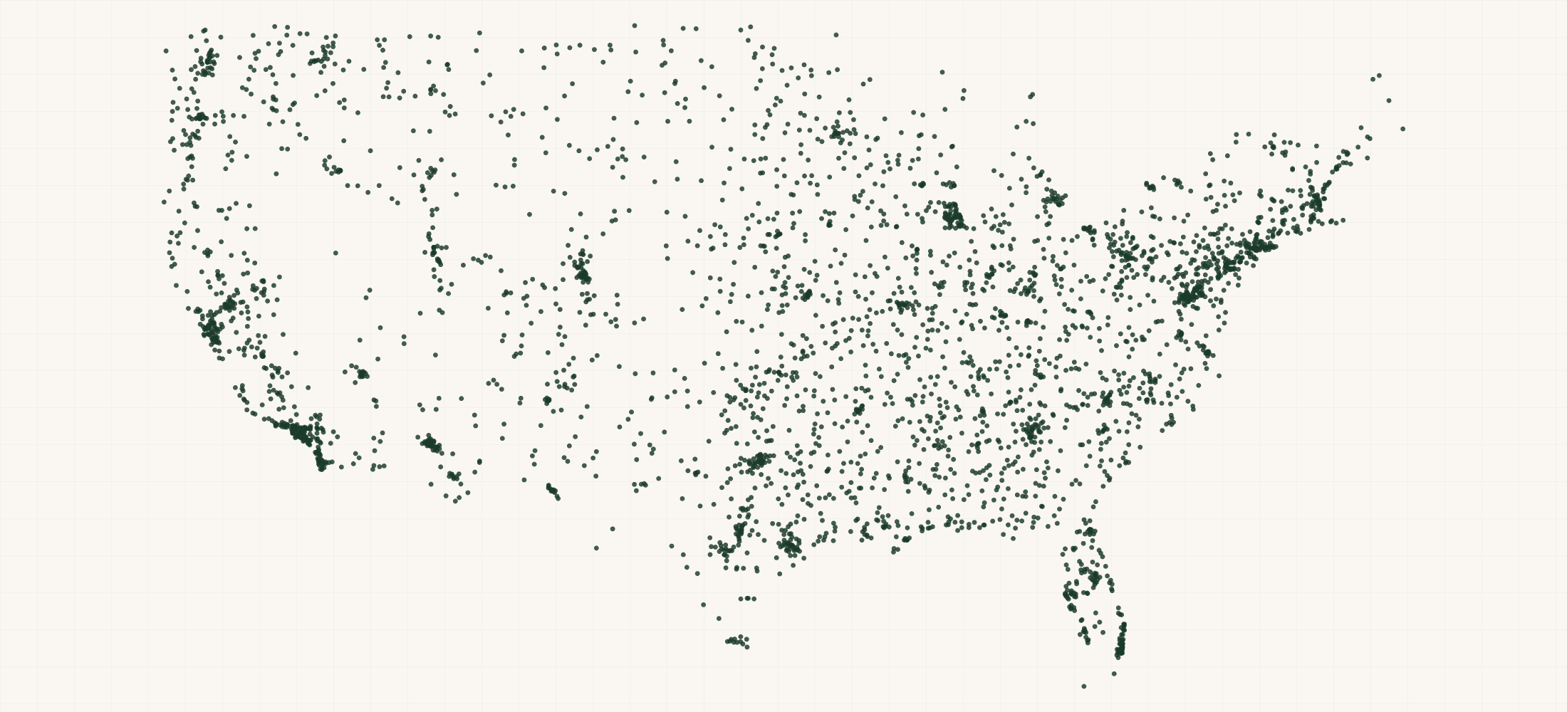 Map of where the Federal Contractors — Utilities (NAICS 22) are