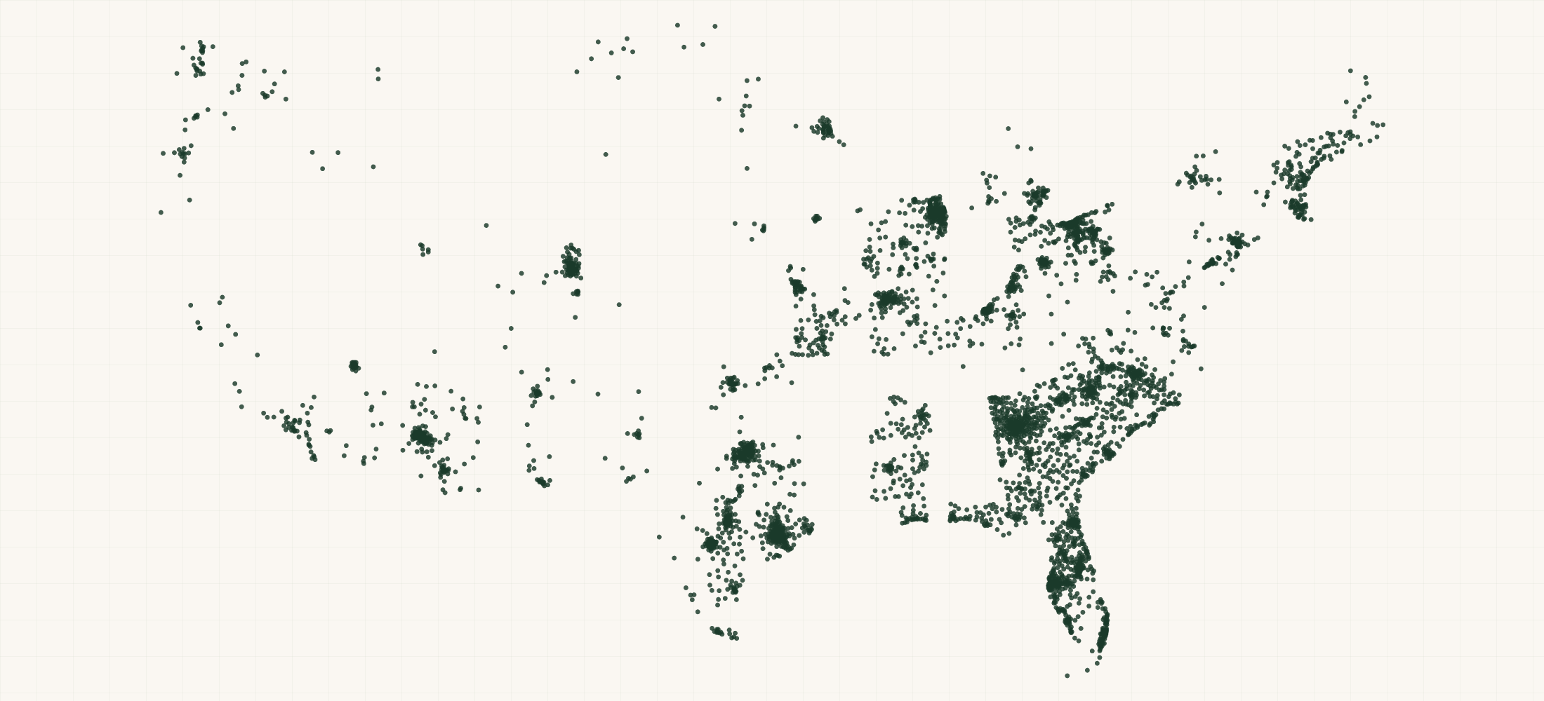 Map of where the Feel Great Botanics Retailers are
