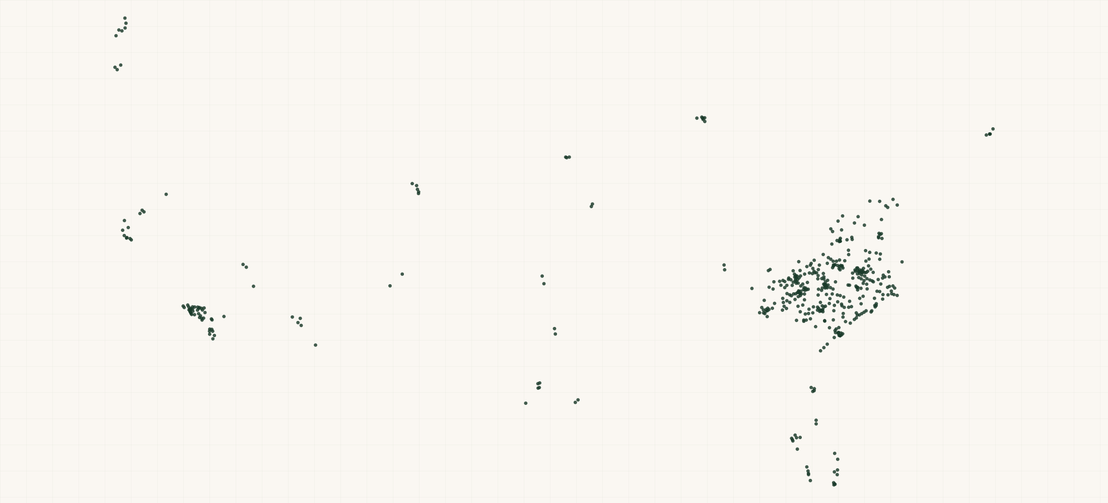 Map of where the First-Citizens Bank & Trust Company Branches are