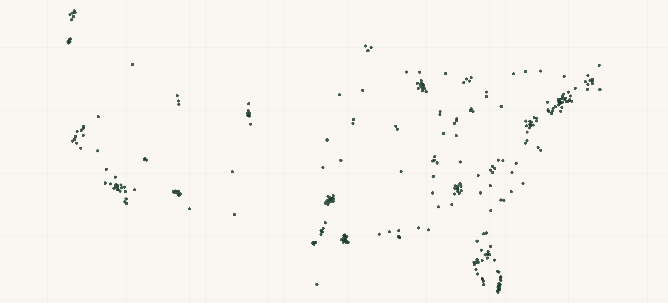 Map of where the Floor & Decor Store Locations are