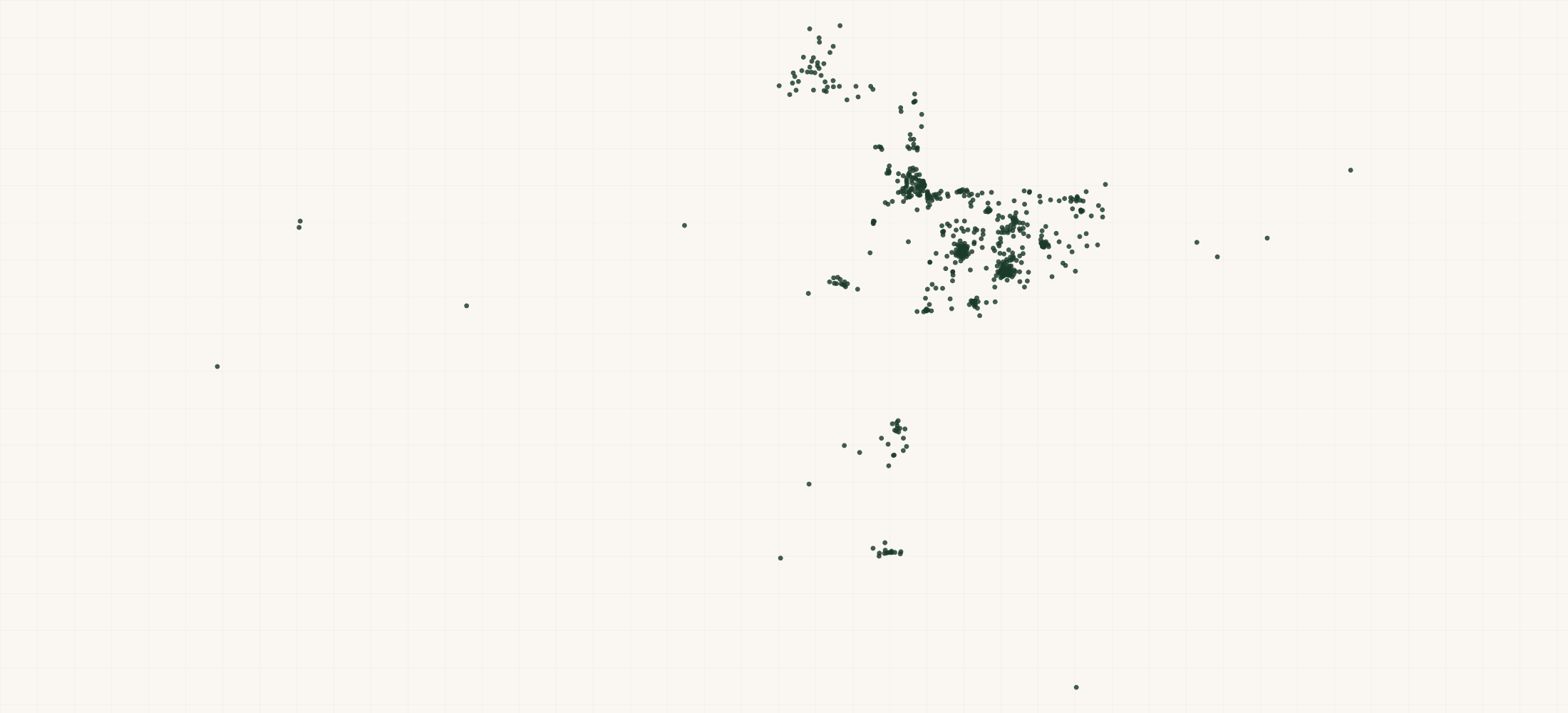 Map of where the Floral Beverages Retailers are