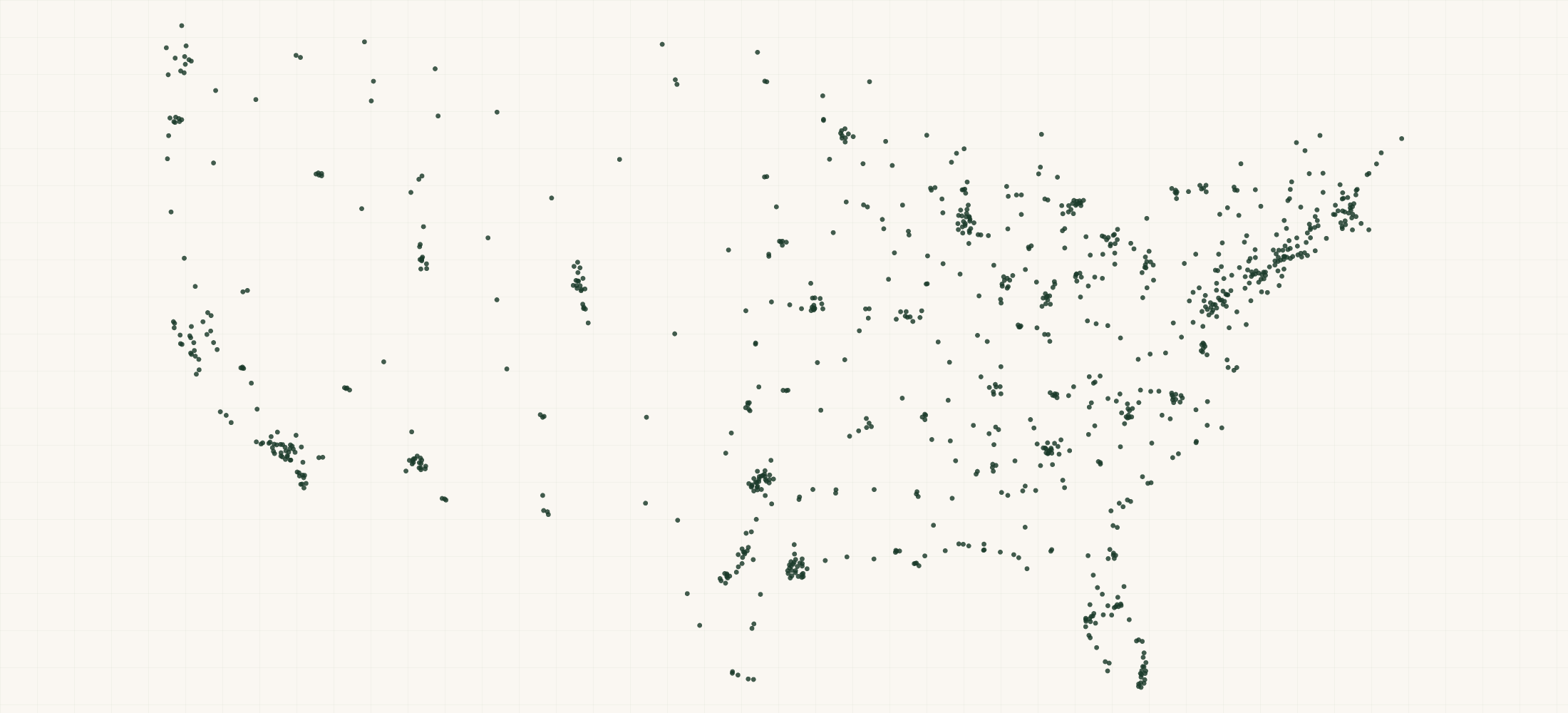 Map of where the FootJoy Retailers are