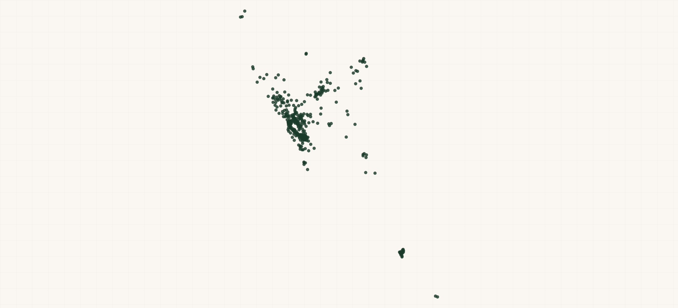 Map of where the Fort Point Beer Co Retailers are