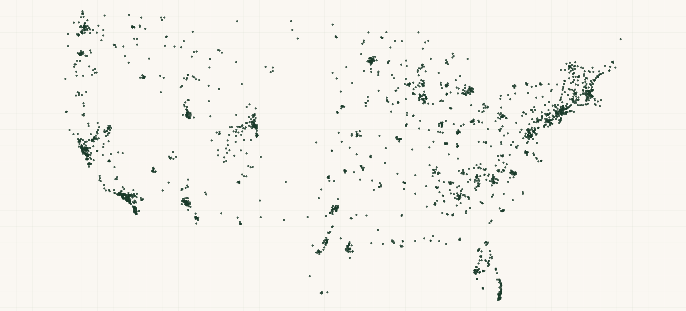 Map of where the Fox Factory Retailers are