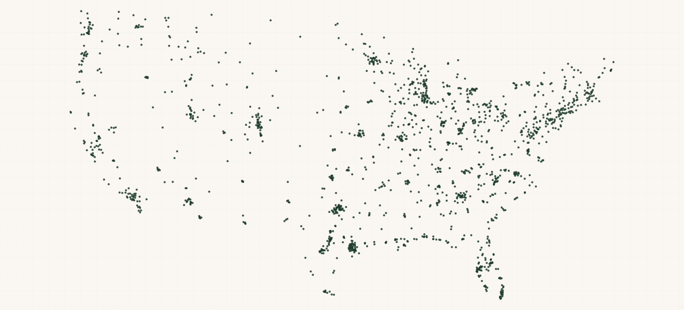 Map of where the Frogg Toggs Retailers are