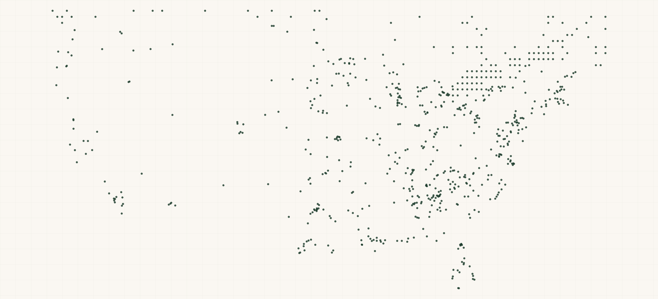 Map of where the Fusion Mineral Paint Retailers are