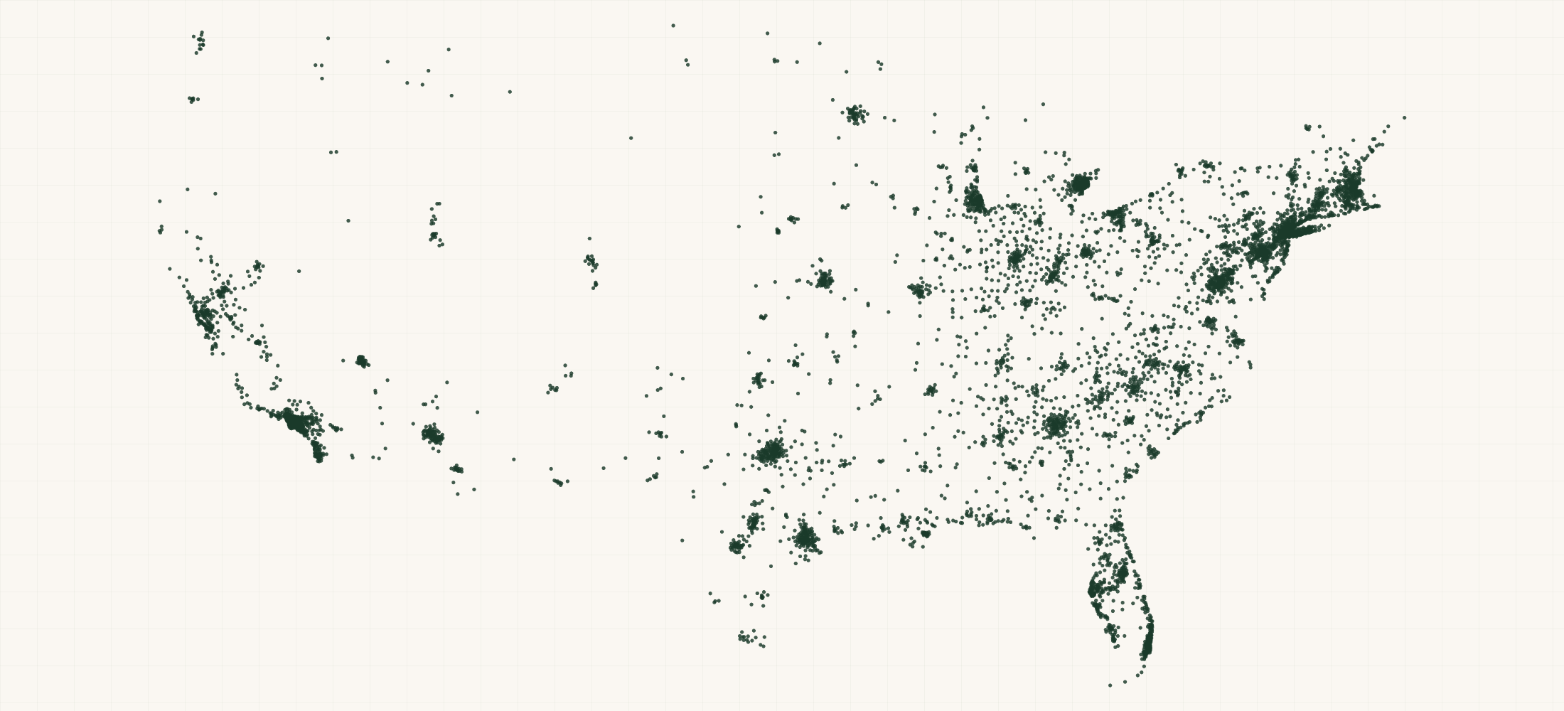 Map of where the G FUEL Retailers are