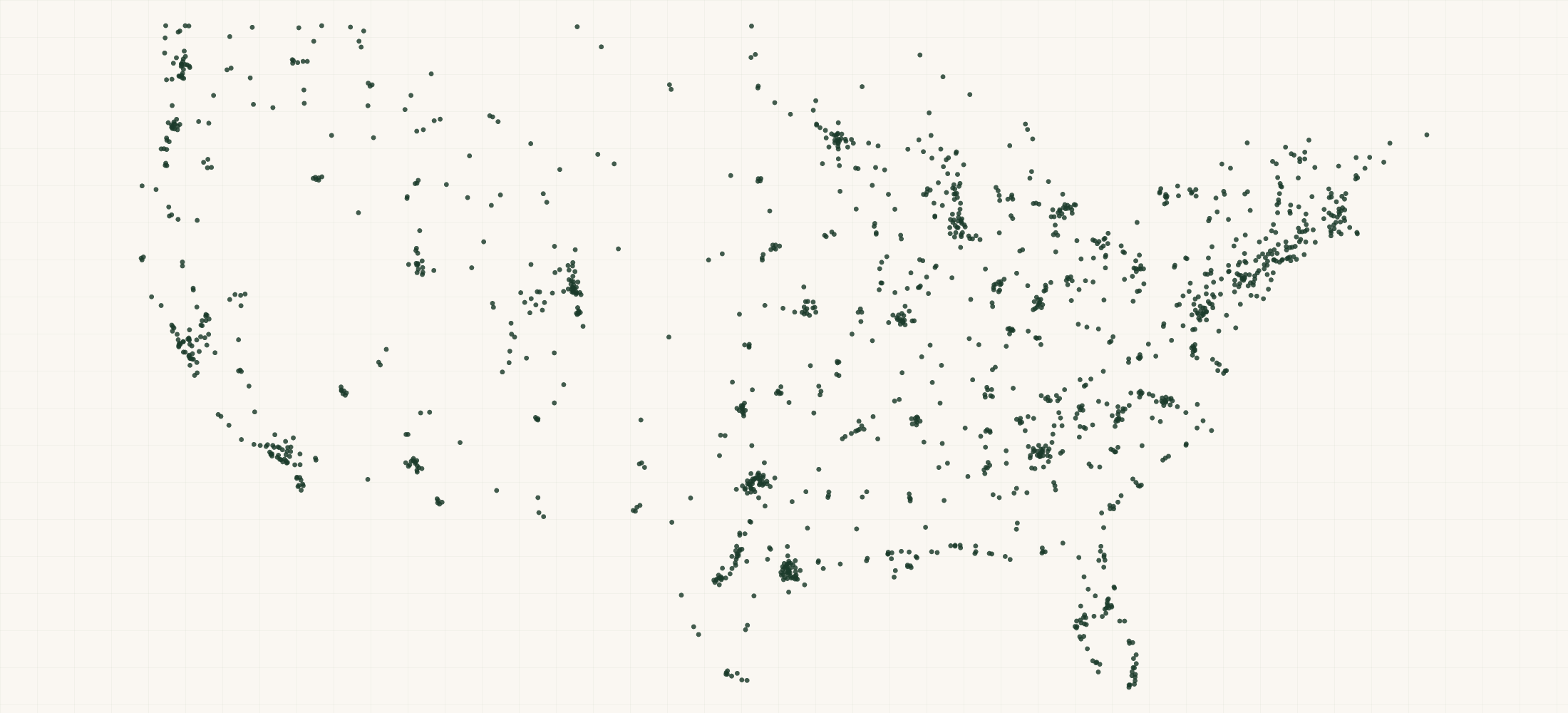 Map of where the GearAid Retailers are