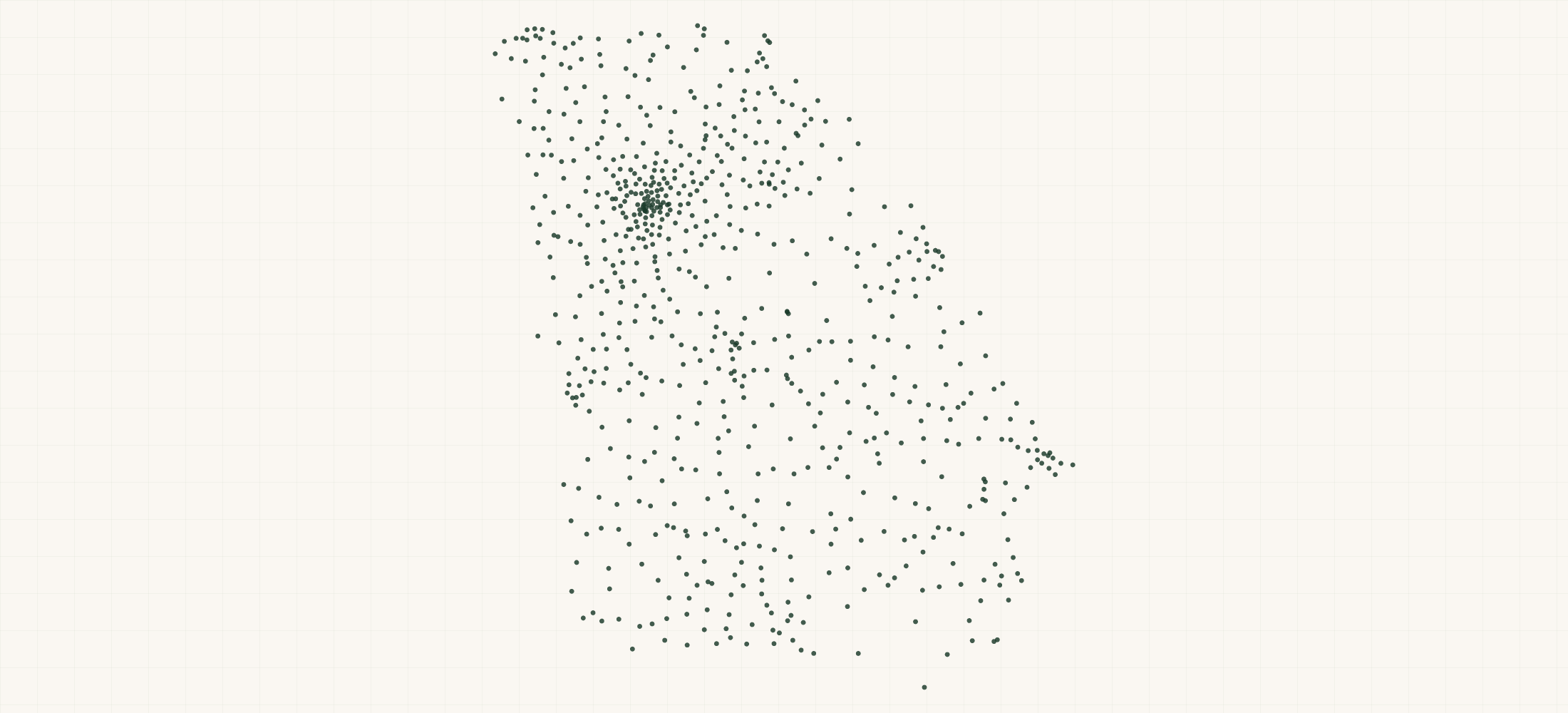 Map of where the Georgia Federal Contractors are