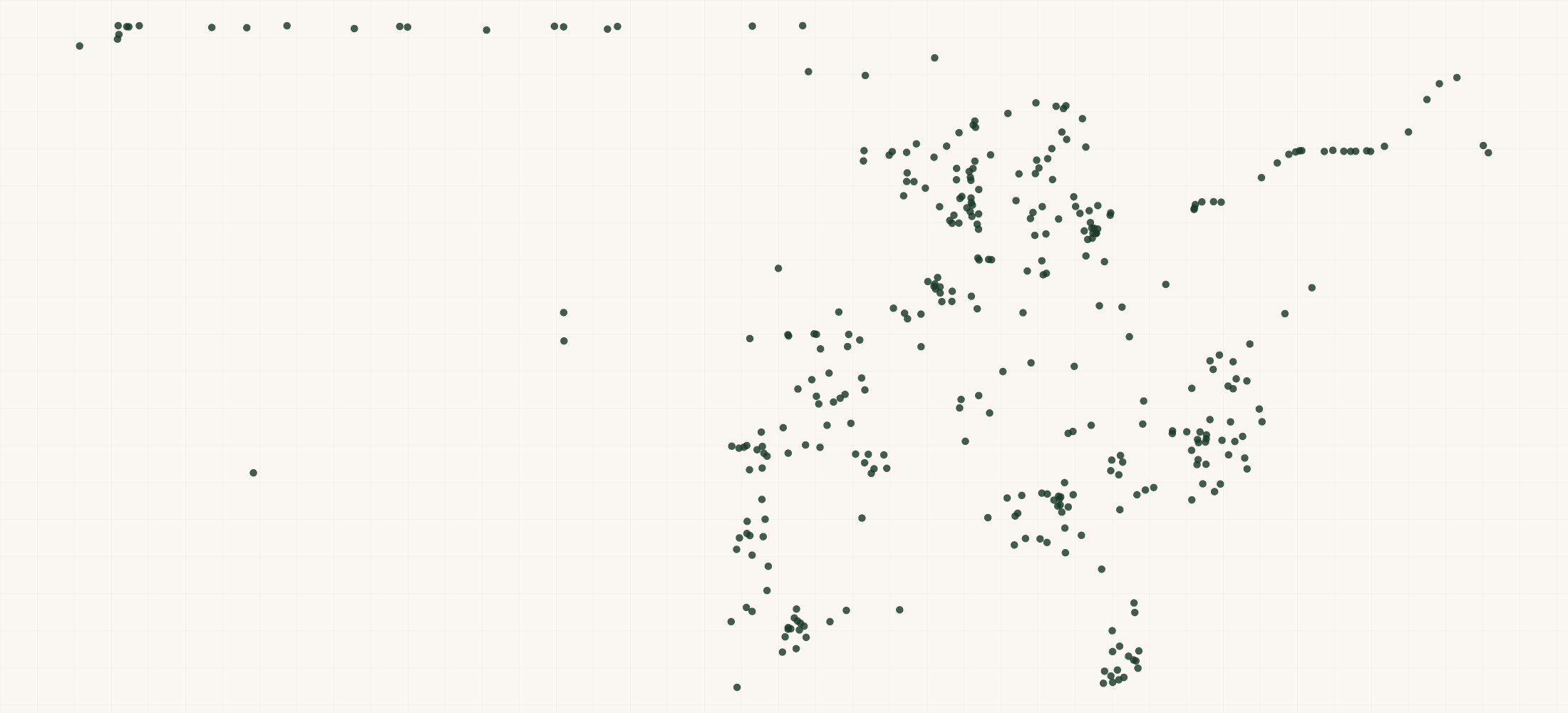 Map of where the GFL Environmental Locations are