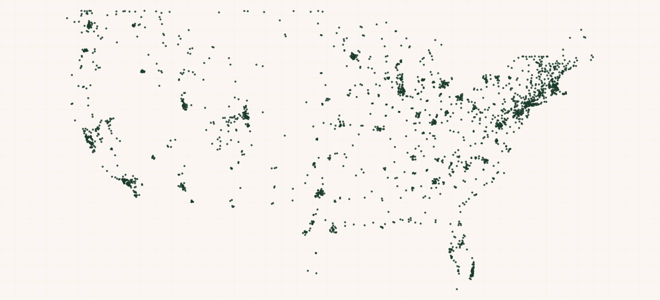 Map of where the Giro Retailers are