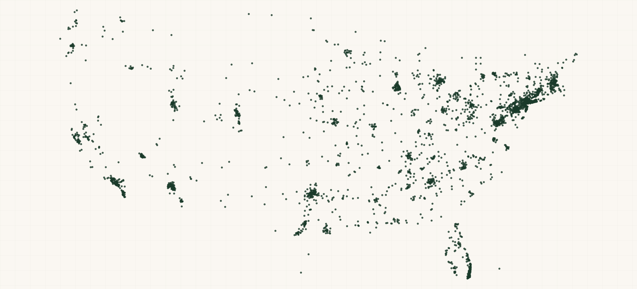 Map of where the GLO Science Retailers are