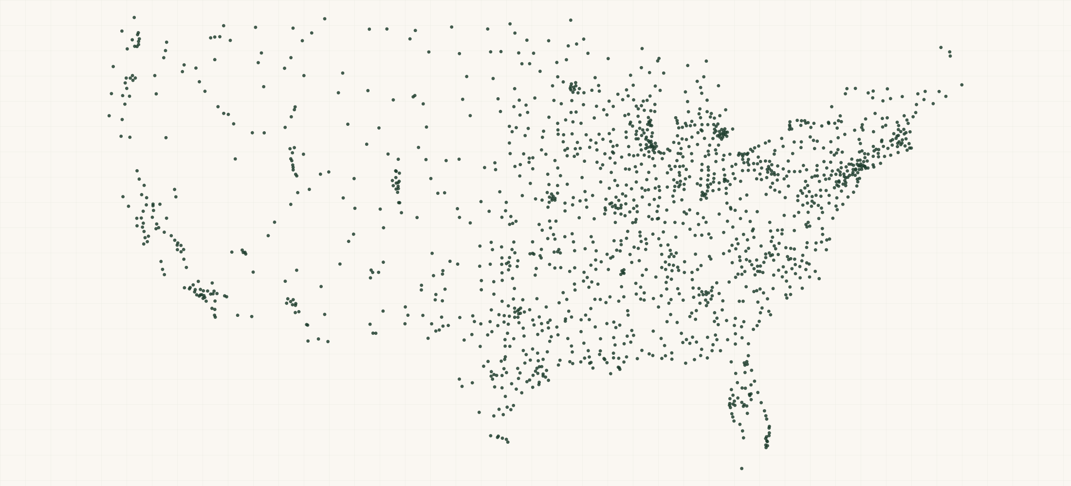 Map of where the GMC Dealer Locations are