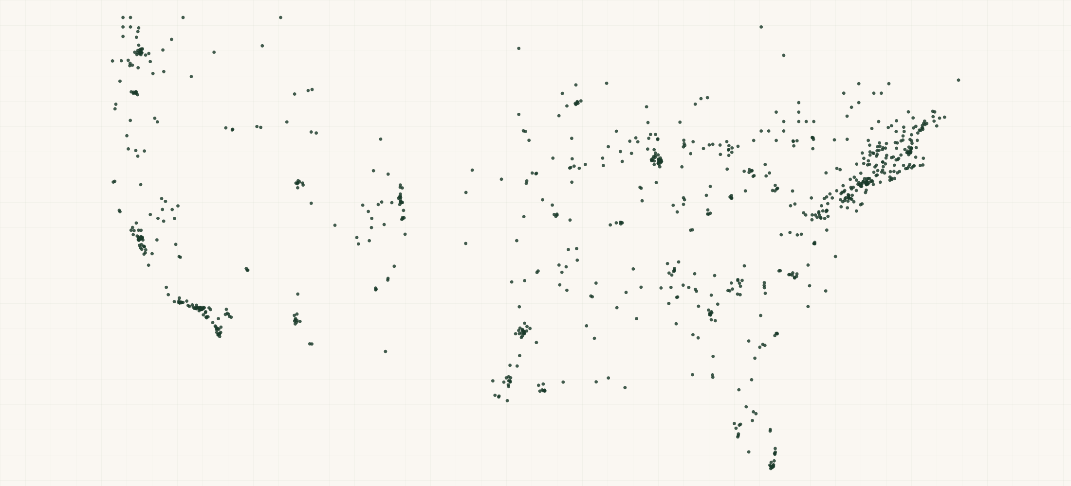 Map of where the Gohobi Retailers are