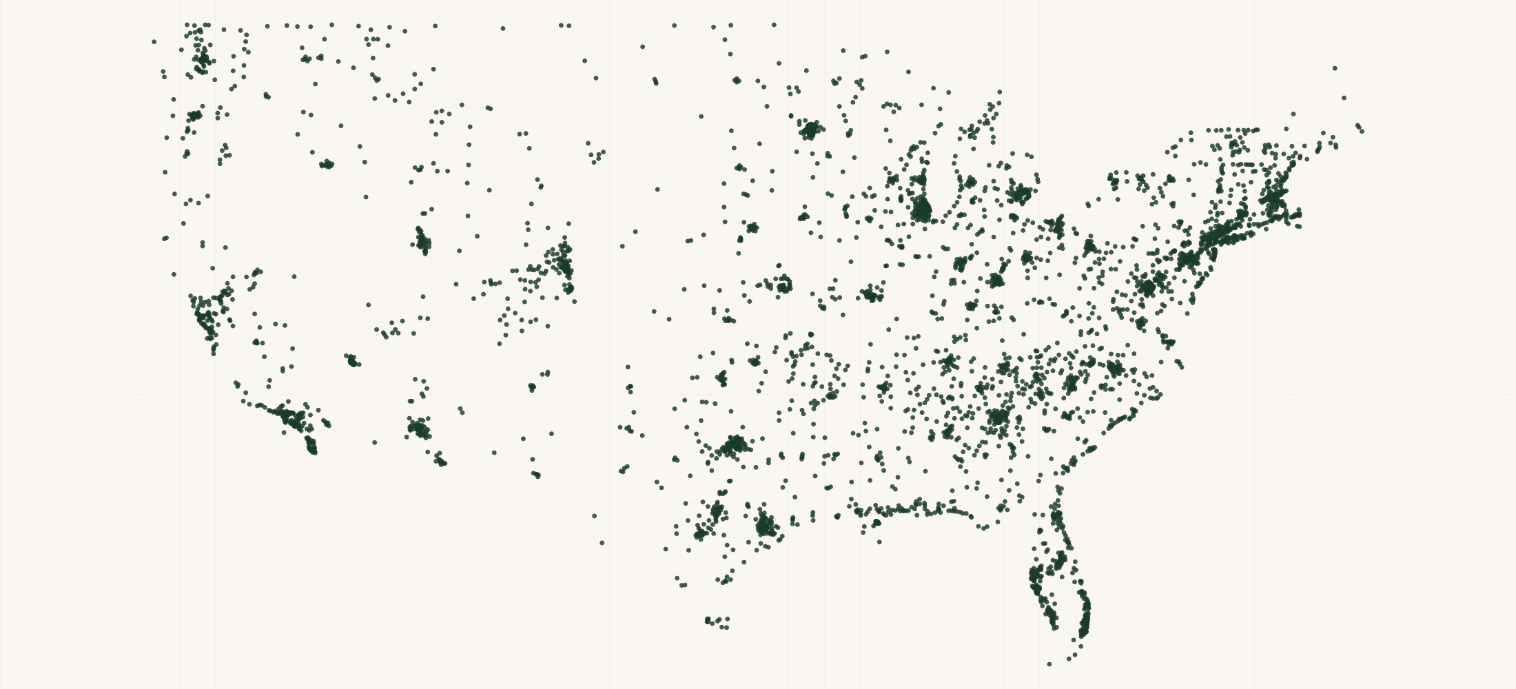 Map of where the Goodr Retailers are