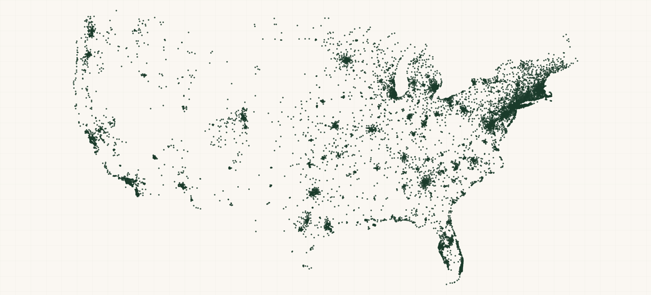 Map of where the Gosling's Rum Retailers are