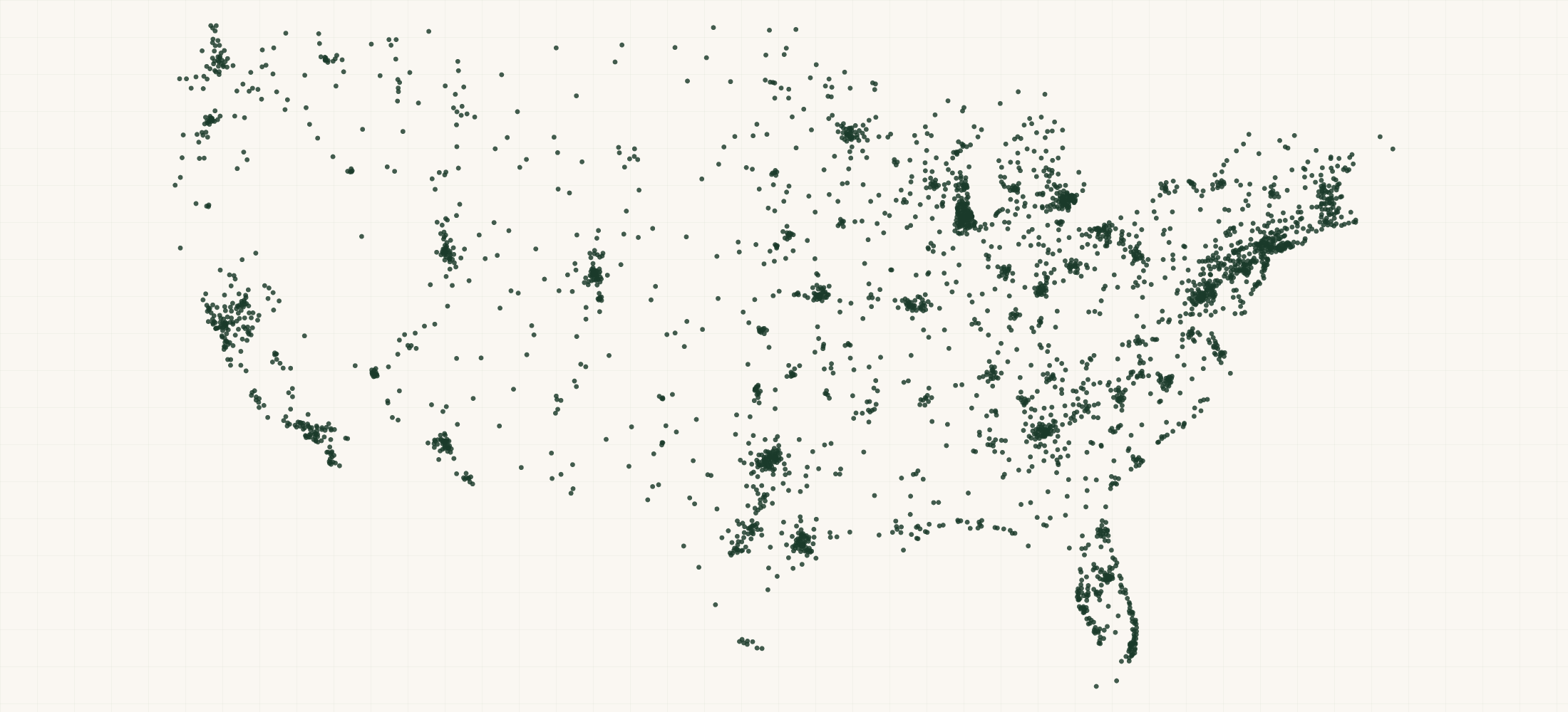 Map of where the Gozney Dealer Locations are