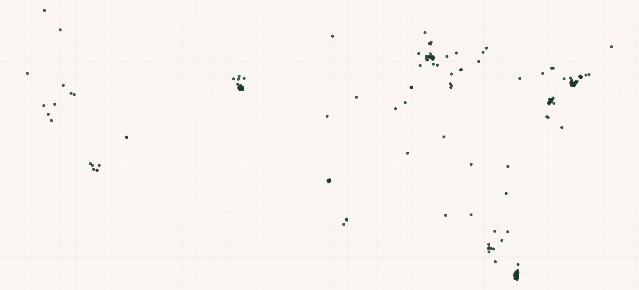 Map of where the Grabba Leaf Retailers are