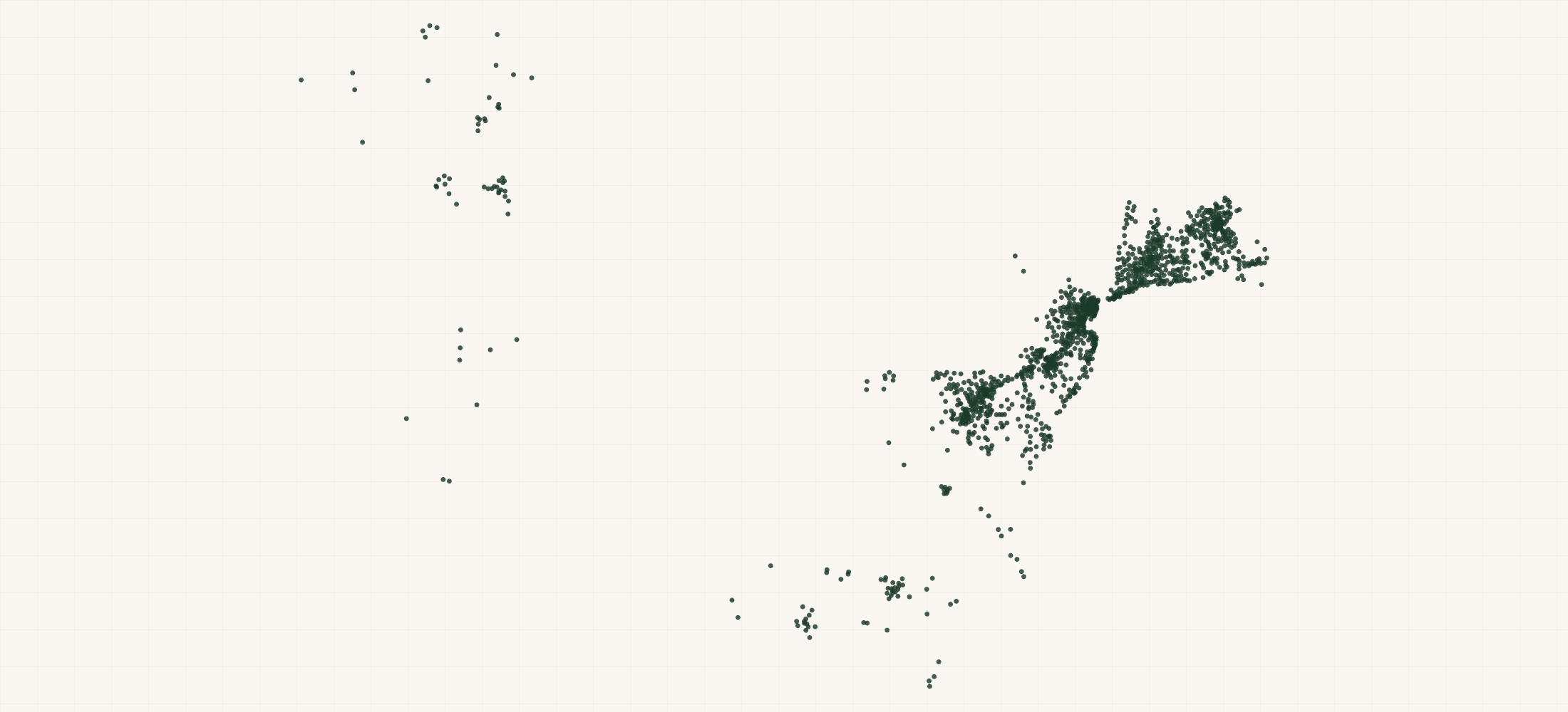 Map of where the Gratsi Retailers are