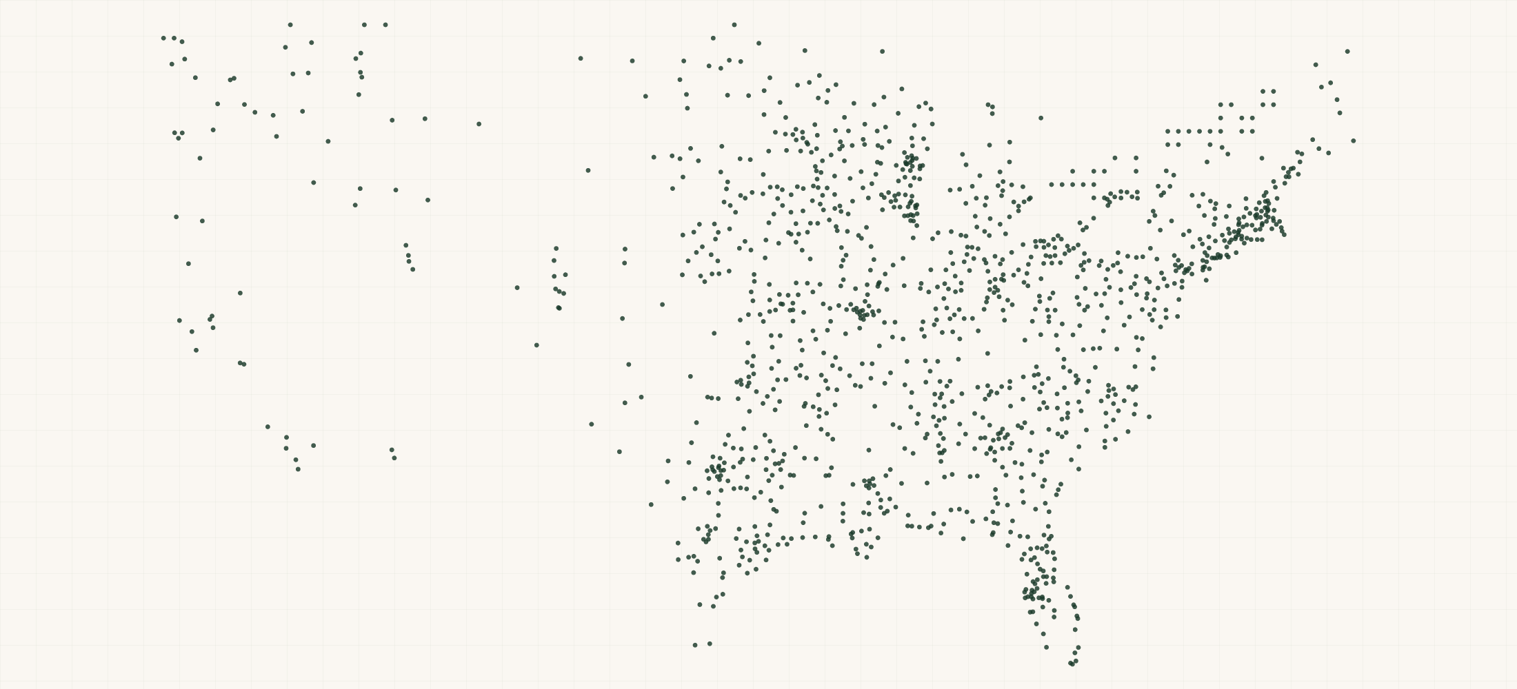 Map of where the Gravely Dealers are