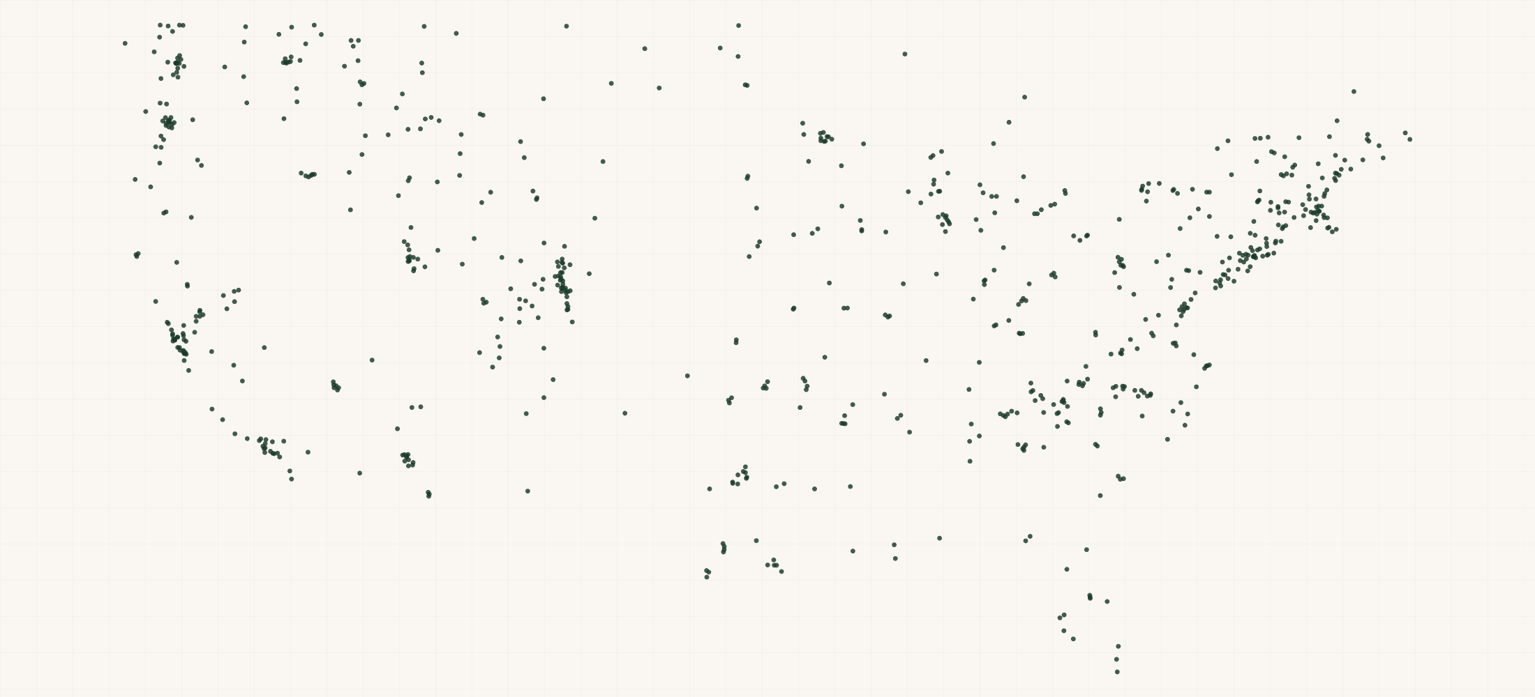 Map of where the Grayl Retailers are