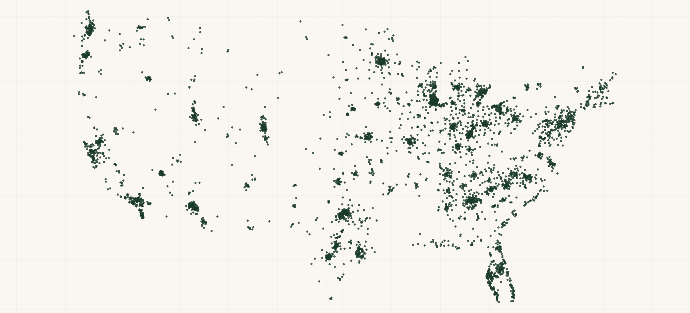 Map of where the Great Clips Locations are