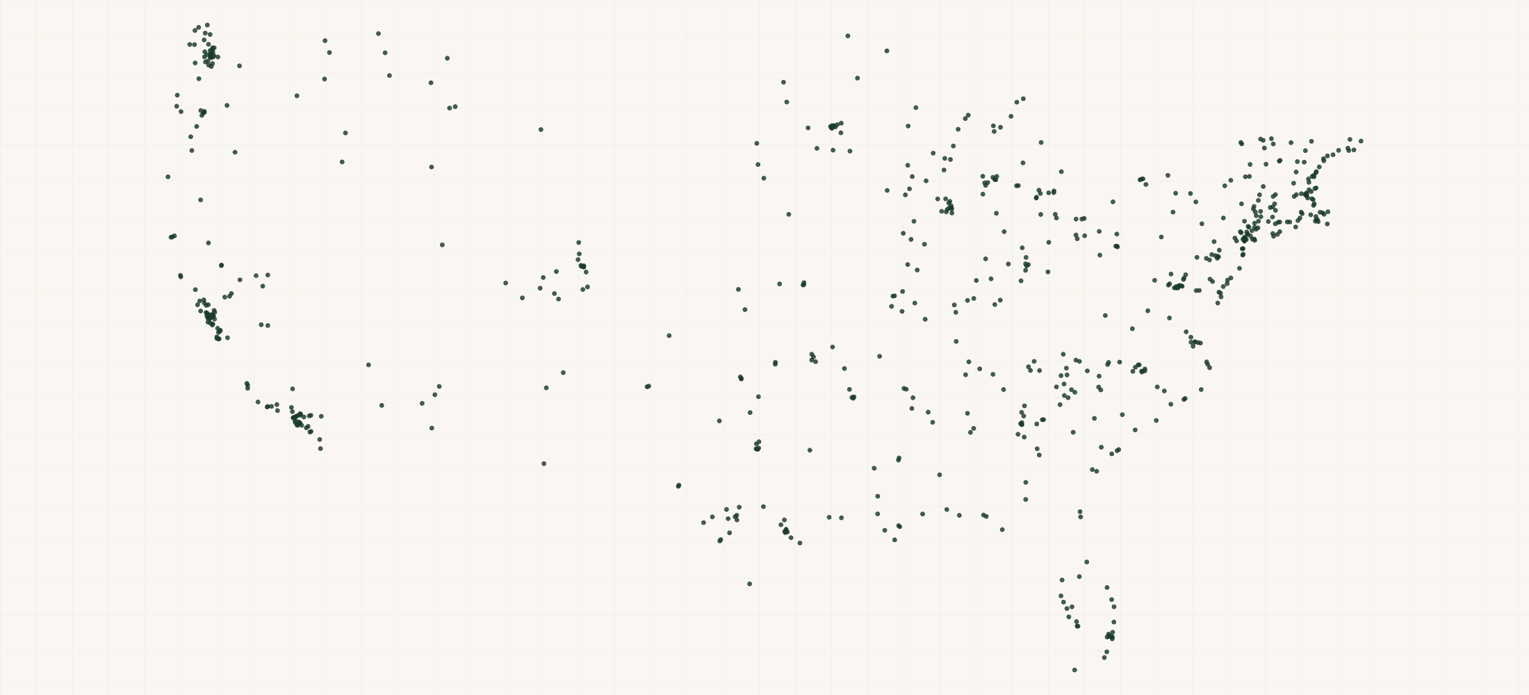 Map of where the Green Toys Retailers are