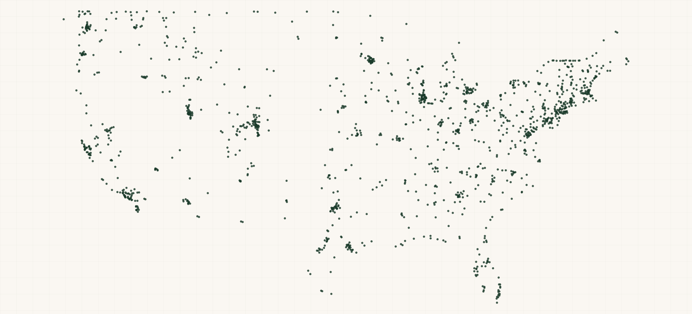 Map of where the HEAD Retailers are