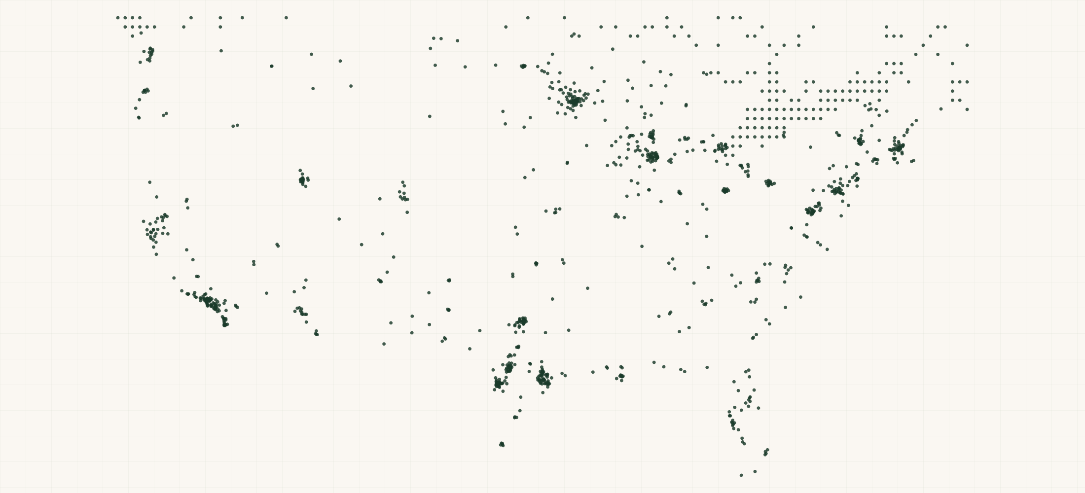 Map of where the Heartbeat Hot Sauce Co. Retailers are