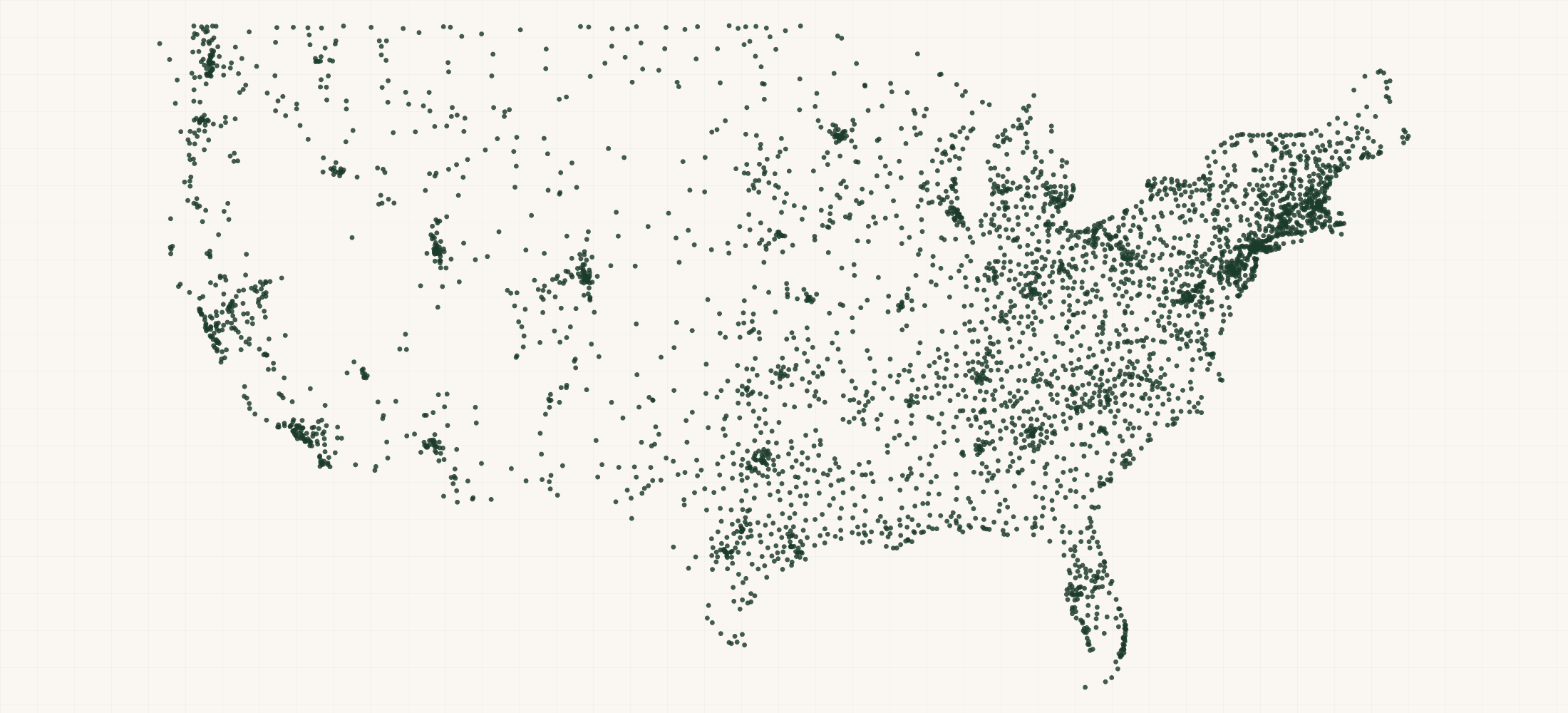 Map of where the Helly Hansen Retailers are