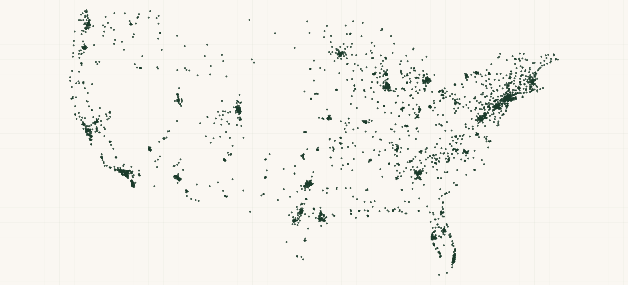 Map of where the Herb Pharm Retailers are