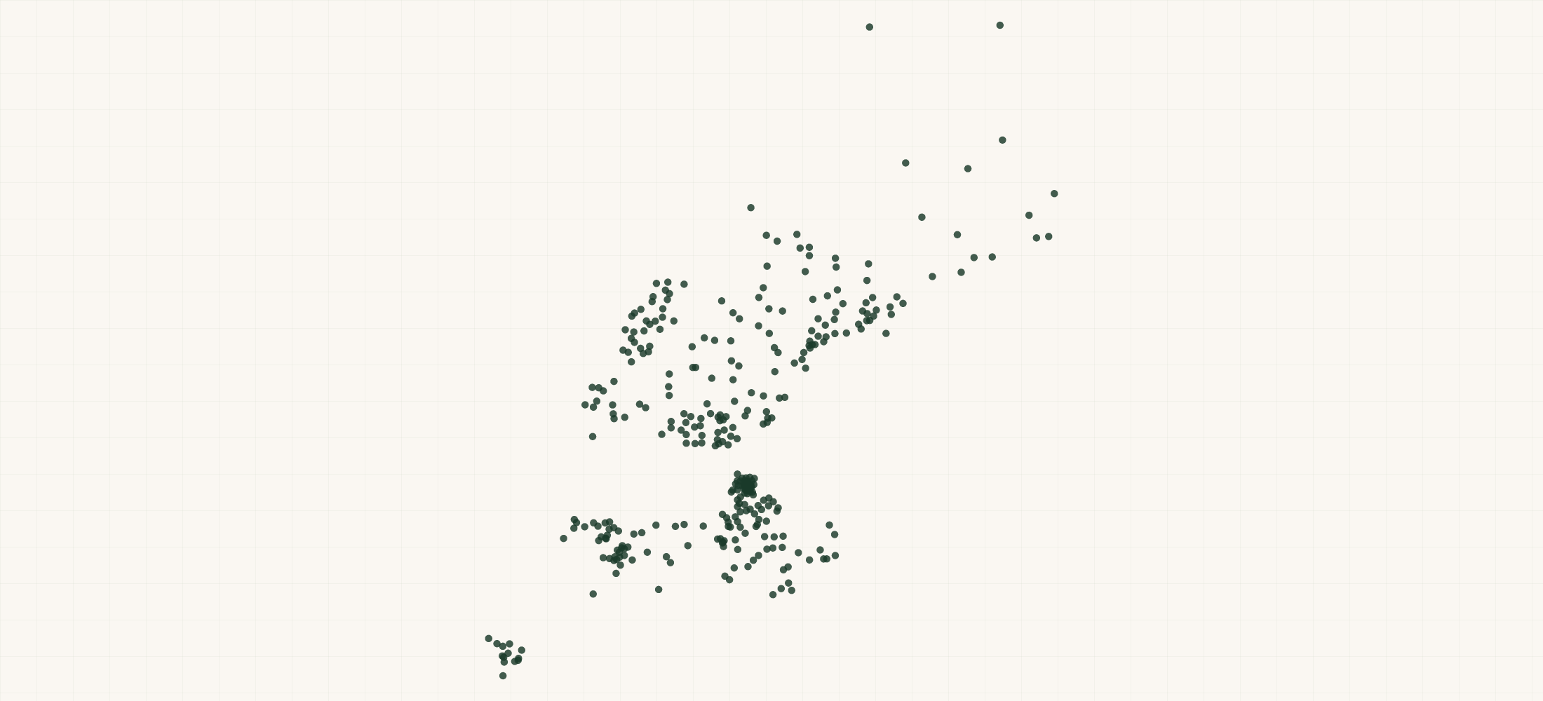 Map of where the Herbs of Gold Retailers are