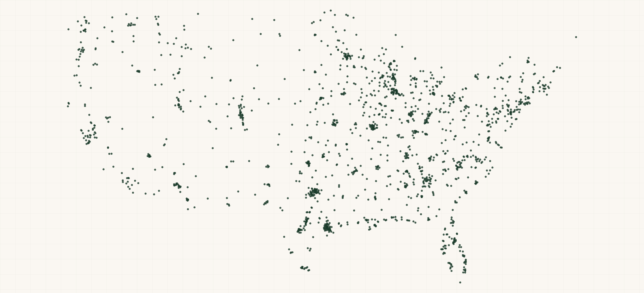 Map of where the HEYDUDE Retailers are