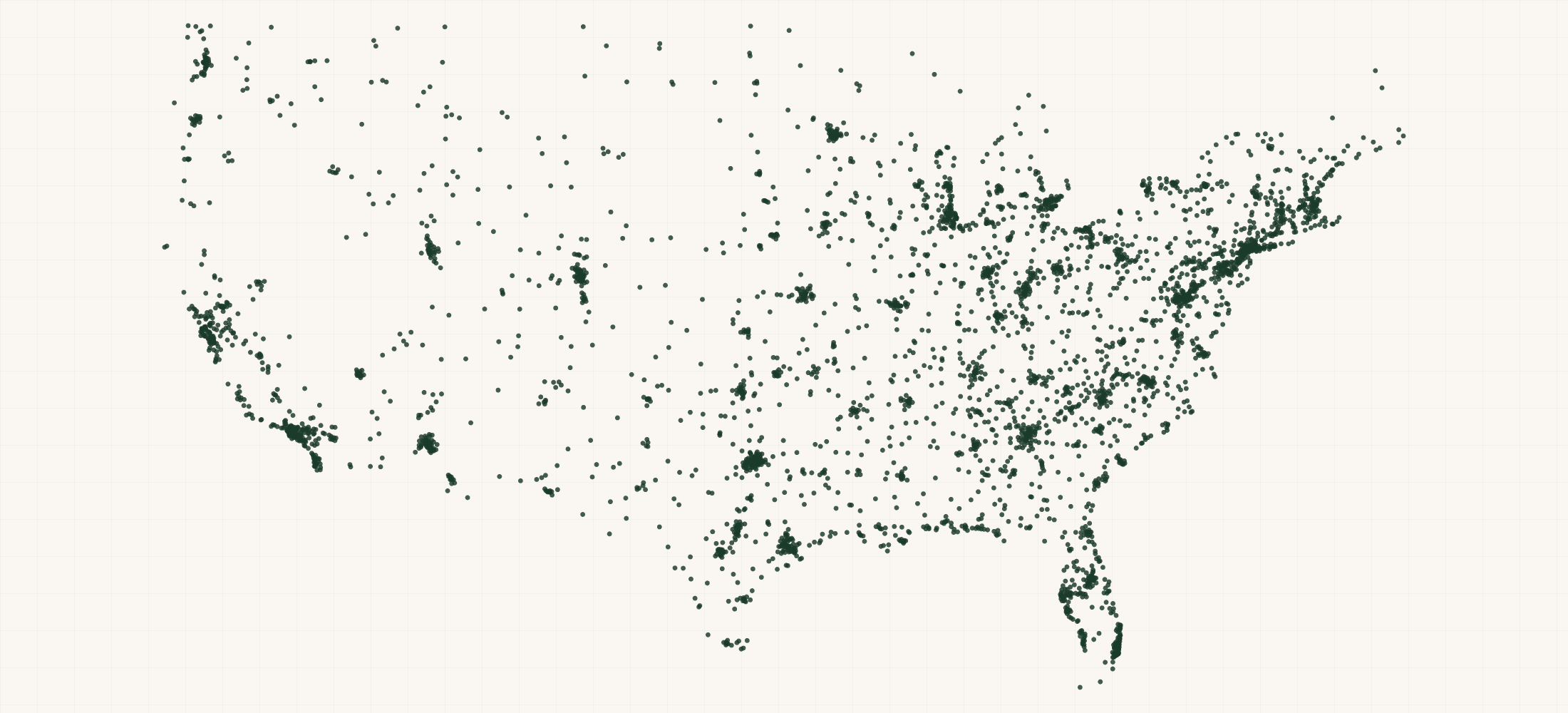 Map of where the Hilton Hotels Worldwide (All Brands) are
