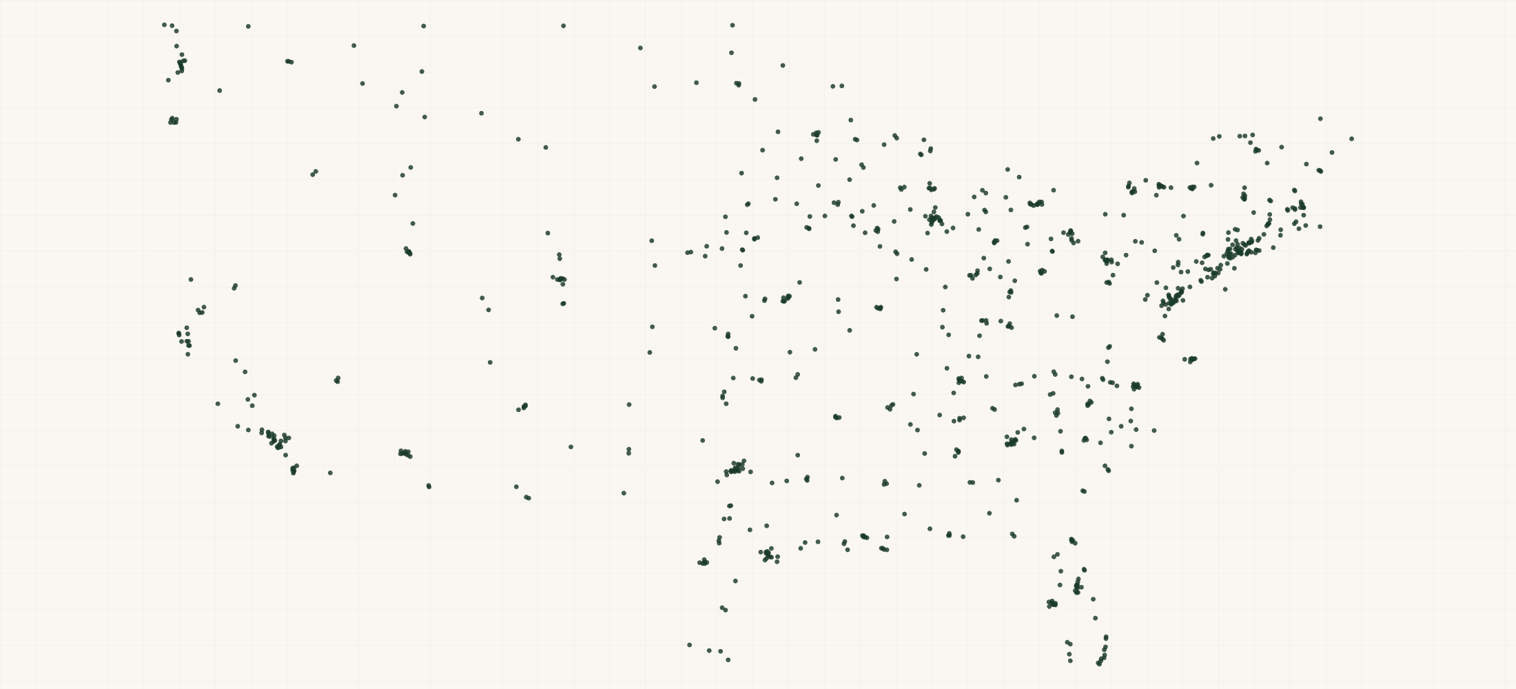 Map of where the HNI Corp Retailers are