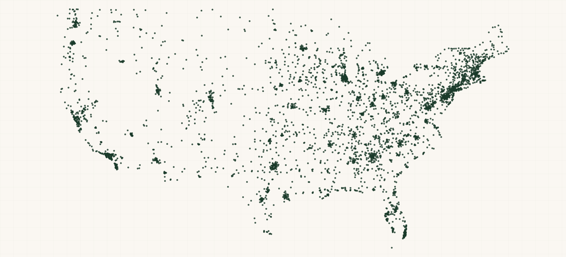 Map of where the HOKA Retailers are