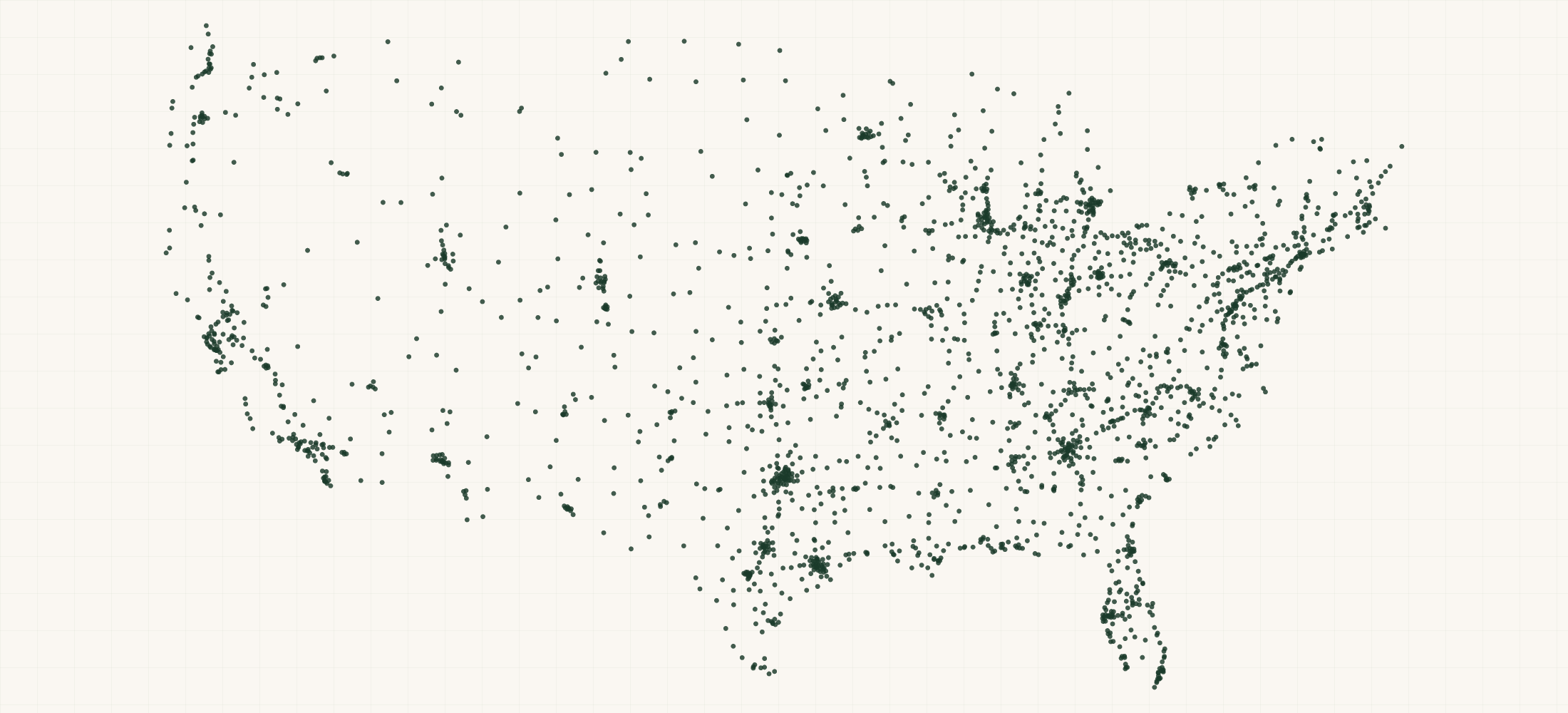 Map of where the Holiday Inn Express Locations are