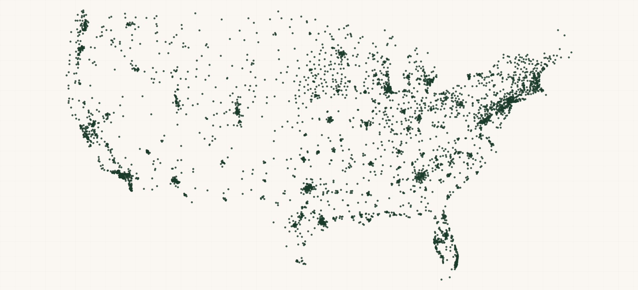 Map of where the Honda Generator Dealers are