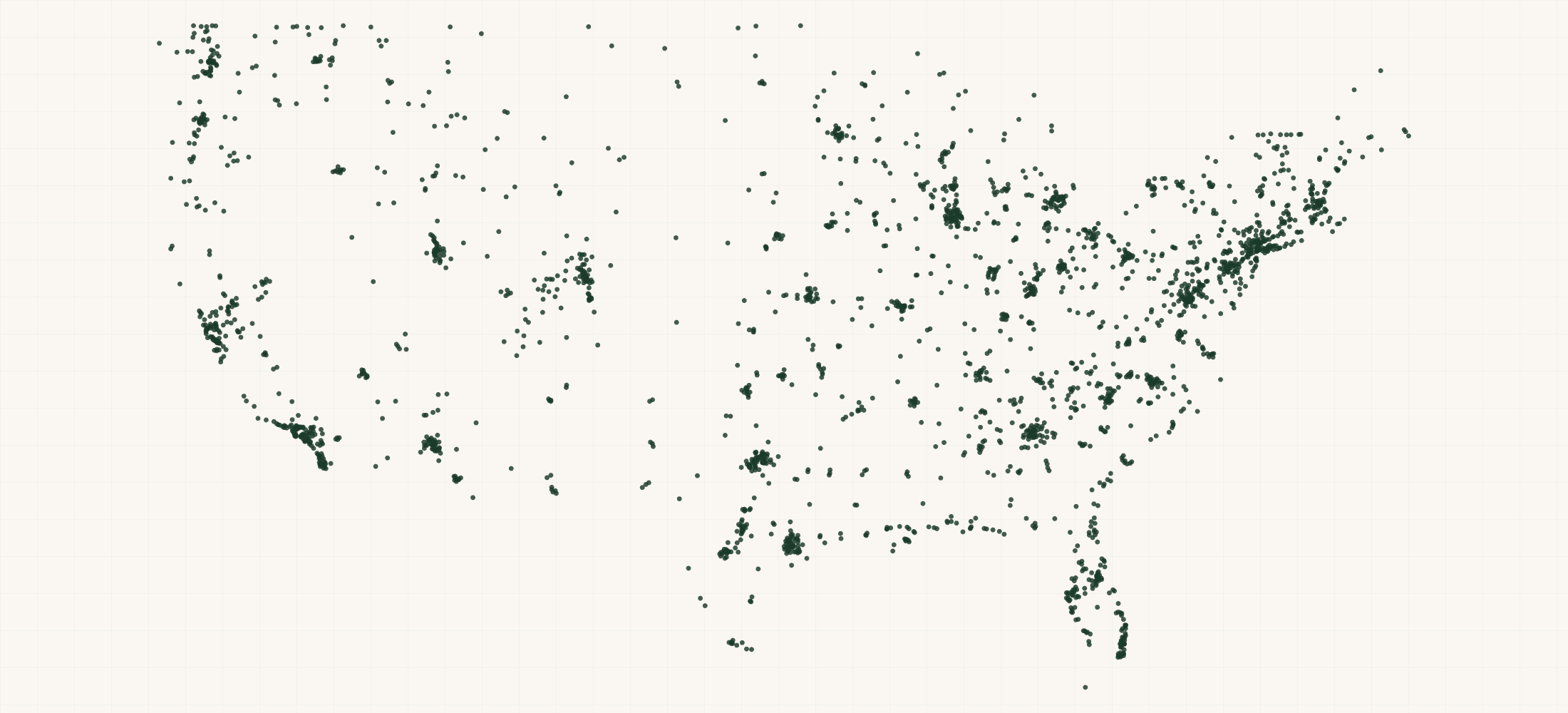 Map of where the Honey Stinger Retailers are