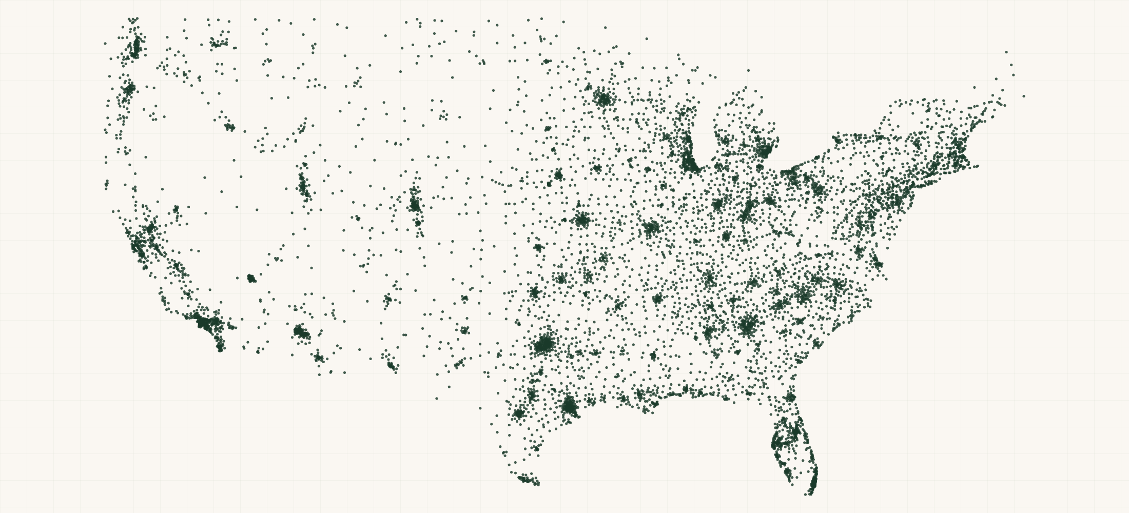 Map of where the Hot Shot Secret Retailers are