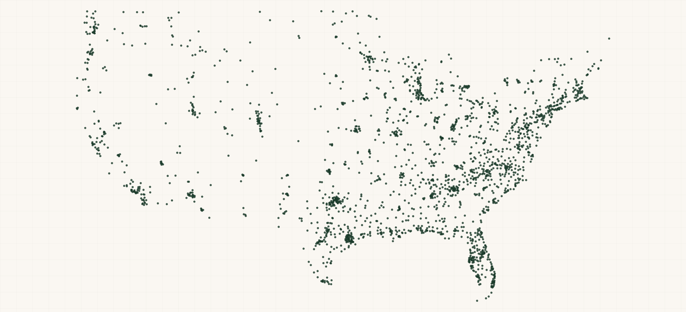 Map of where the Huk Retailers are